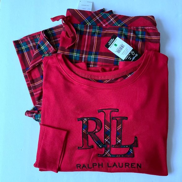 LAUREN RALPH LAUREN Women's 2 Pc Pajama Set NWT Size L - Picture 1 of 9
